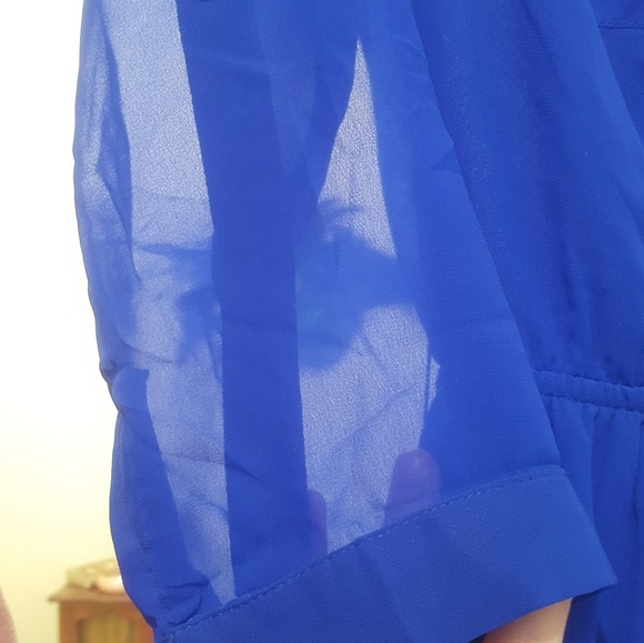 Royal blue button up dress - Picture 3 of 5